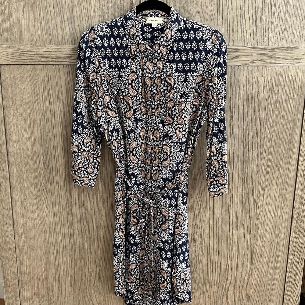 L’Agence Silk Shirt Dress